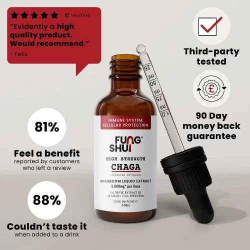 FungShui - High Strength Chaga Premium Mushroom Tincture Liquid Extract — image 2